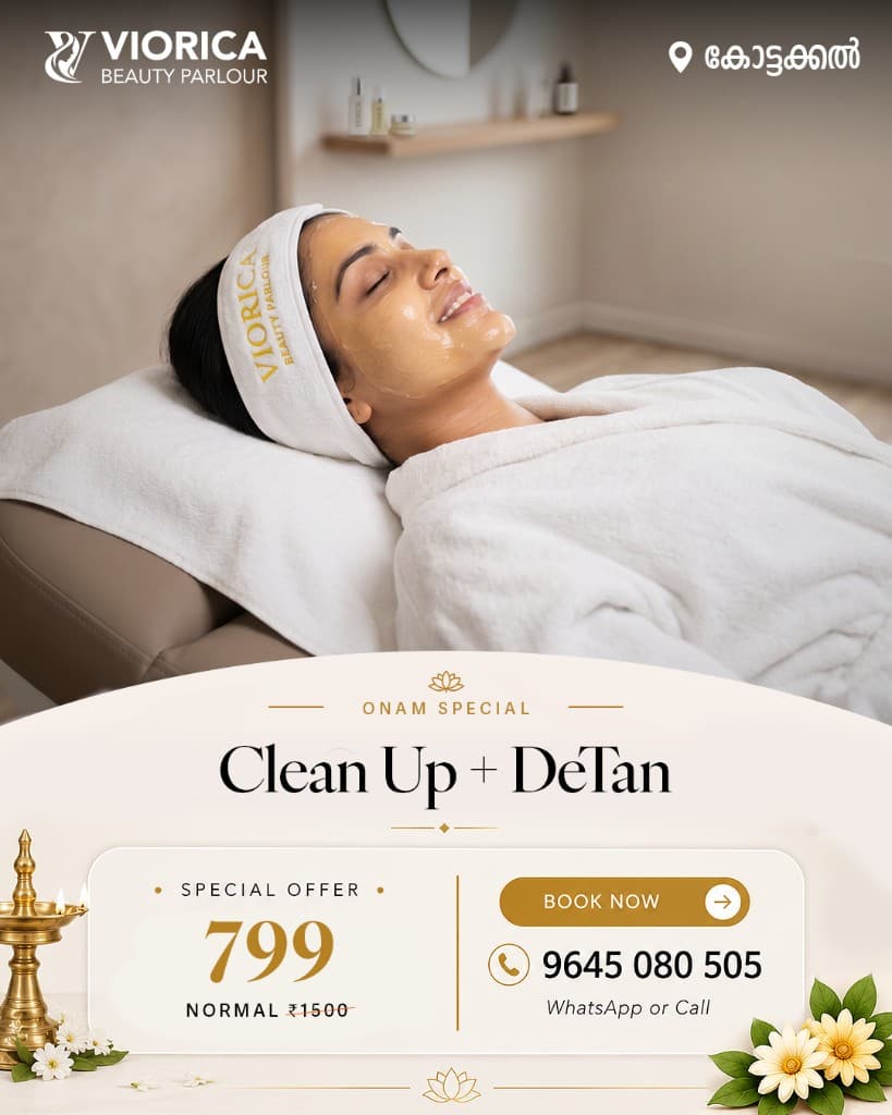 Clean Up & DeTan at Viorica Beauty Parlour, Kottakkal